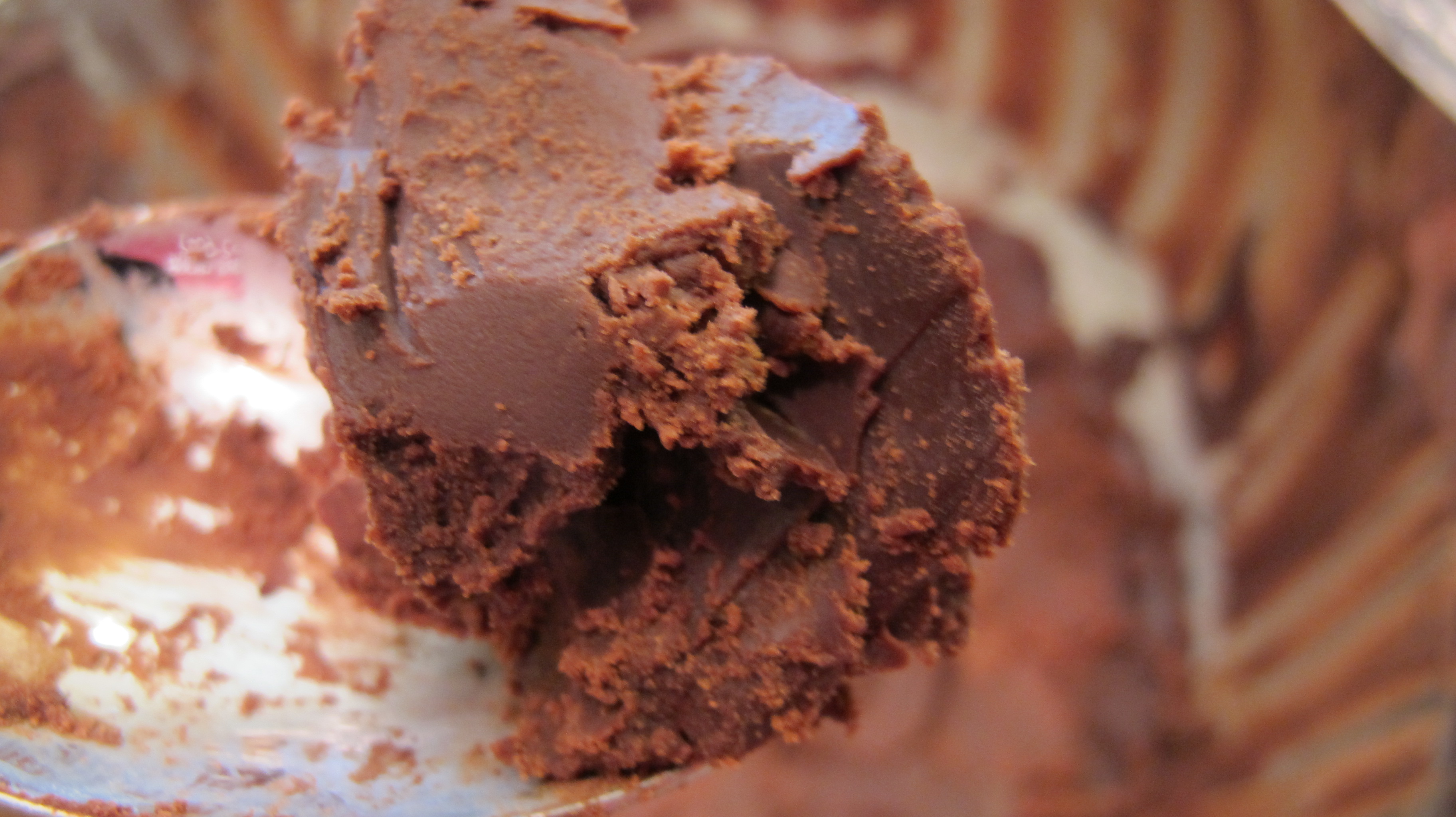 A nice chunk of chocolate ganache. 