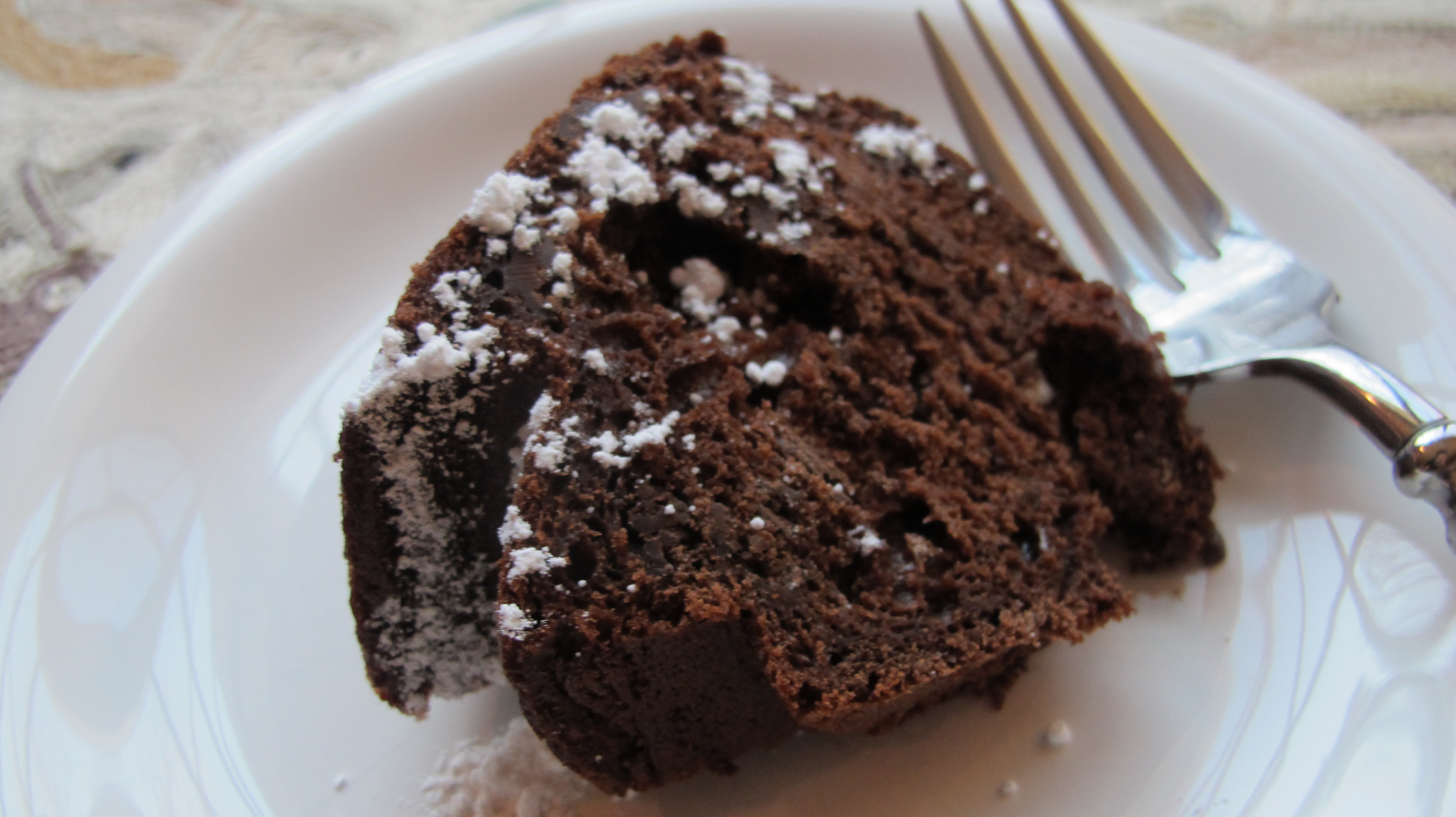 A Plate of Chocolate Bundt