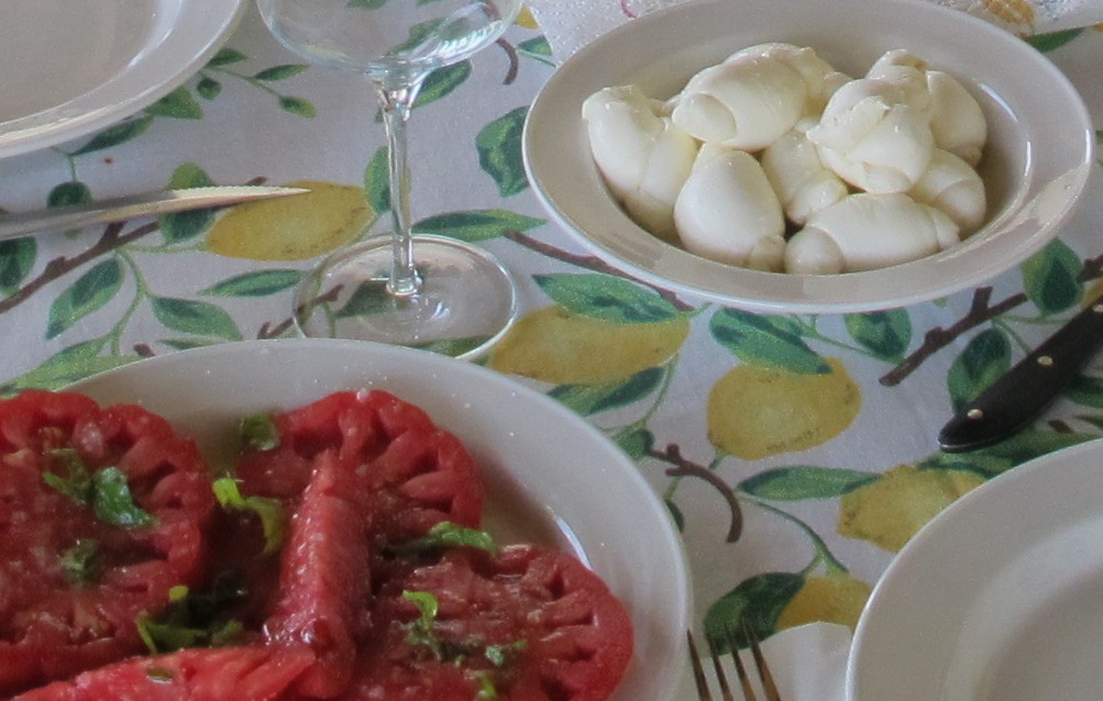 Mozzarella di Bufala would often be found at our summer lunch table, alongside a plate of fresh tomatoes. 