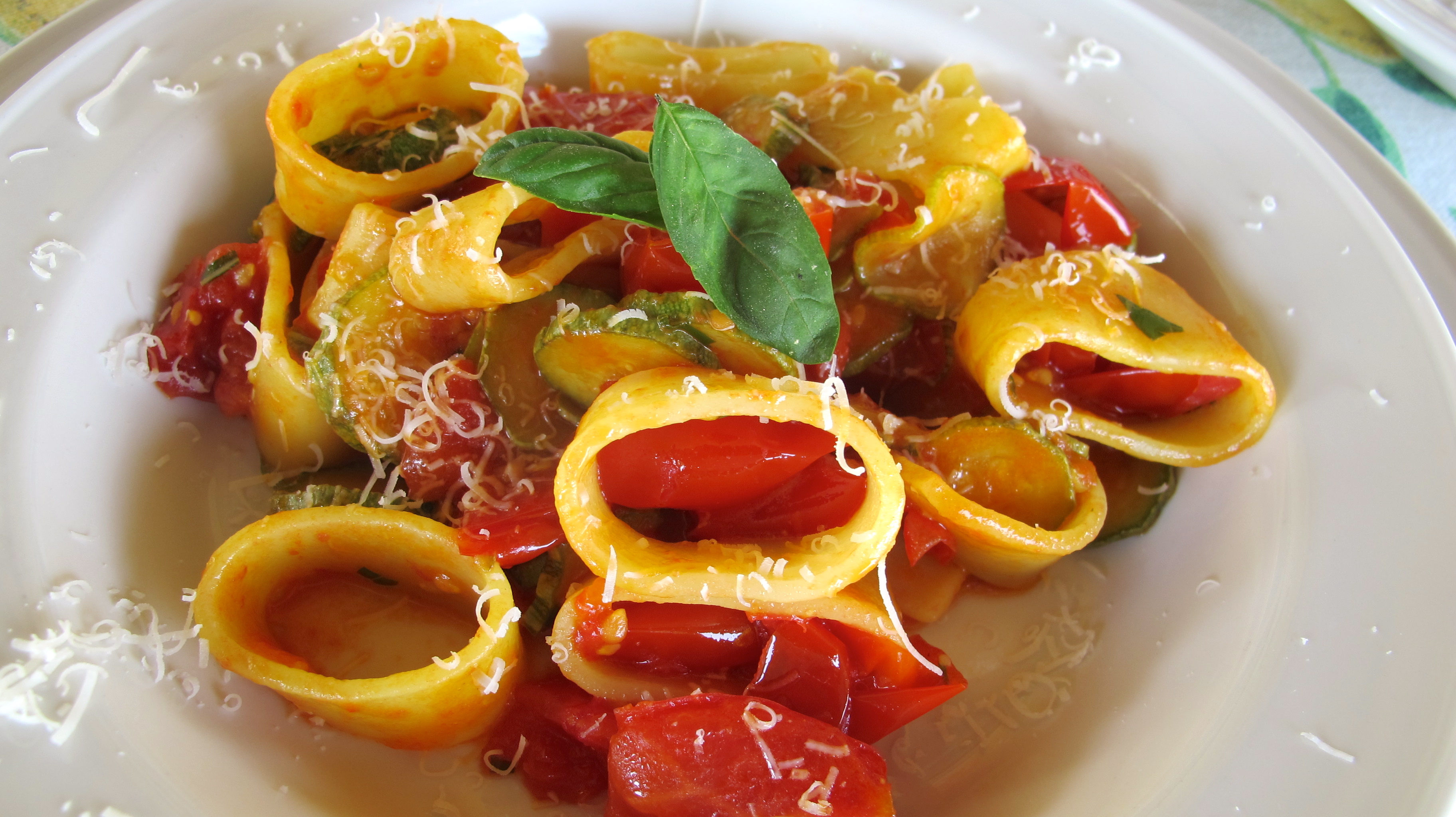 Summer Pasta with Zucchini and Tomatoes