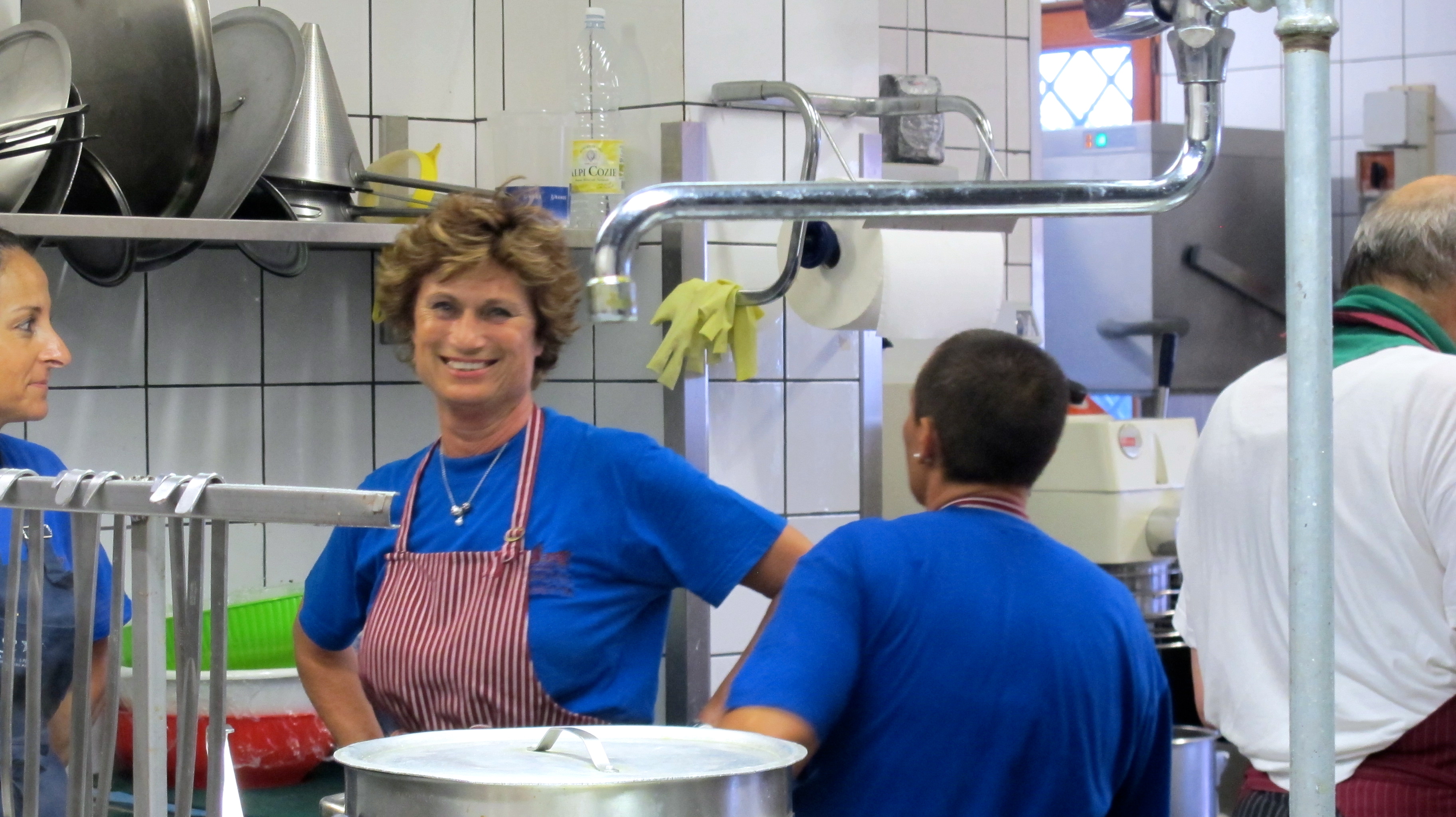 Marinella, who I washed dishes with the first few days, smiles at the camera. 