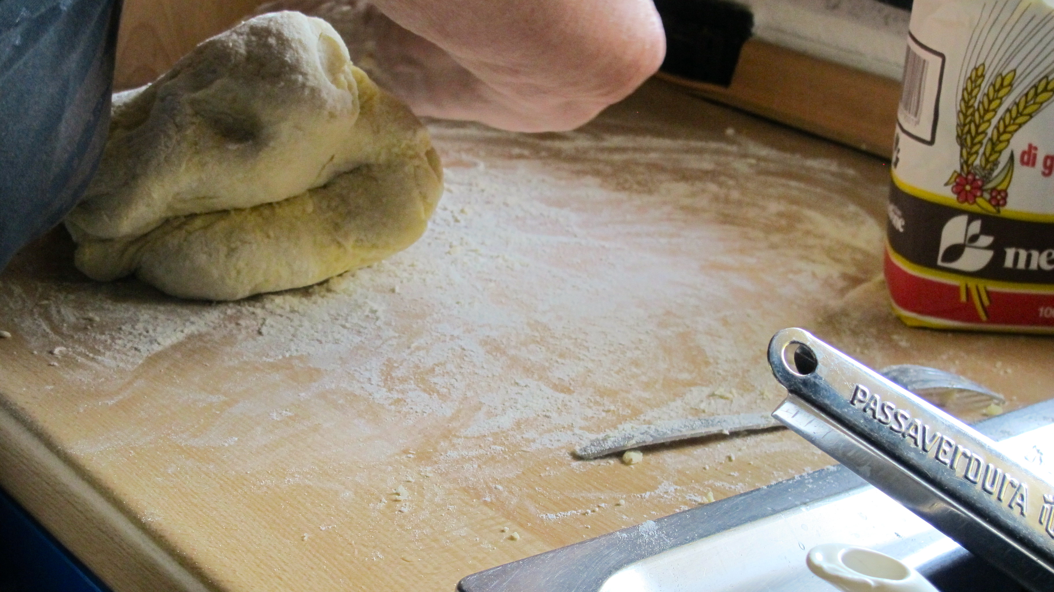 Kneading the Gnocchi Dough