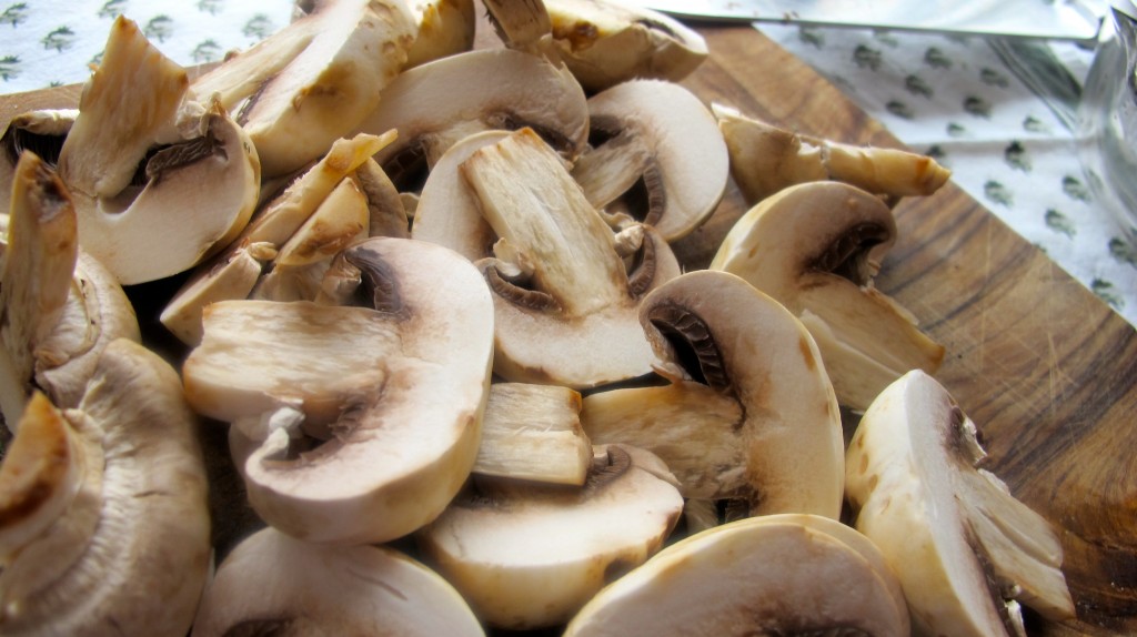 Slice the mushrooms