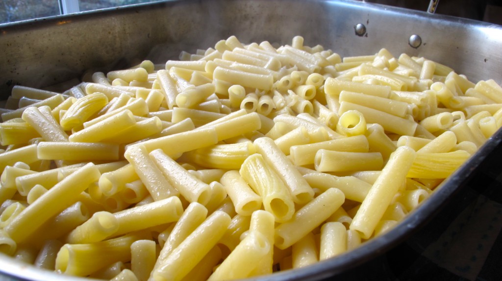 Be sure to mix the pasta with a touch of olive oil to keep from sticking! 