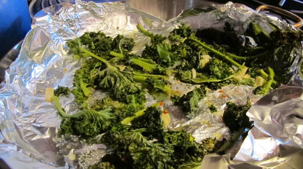 The finished kale chips. They did not last long. 