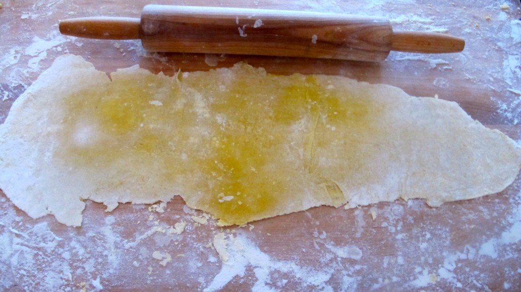 Roll the pasta dough out. You can do this with a pasta machine too, but I went original this time. 
