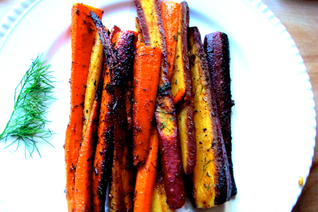 Spicy Sauteéd Rainbow Carrots