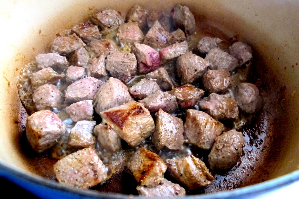 Seared Beef Cubes, Chunks