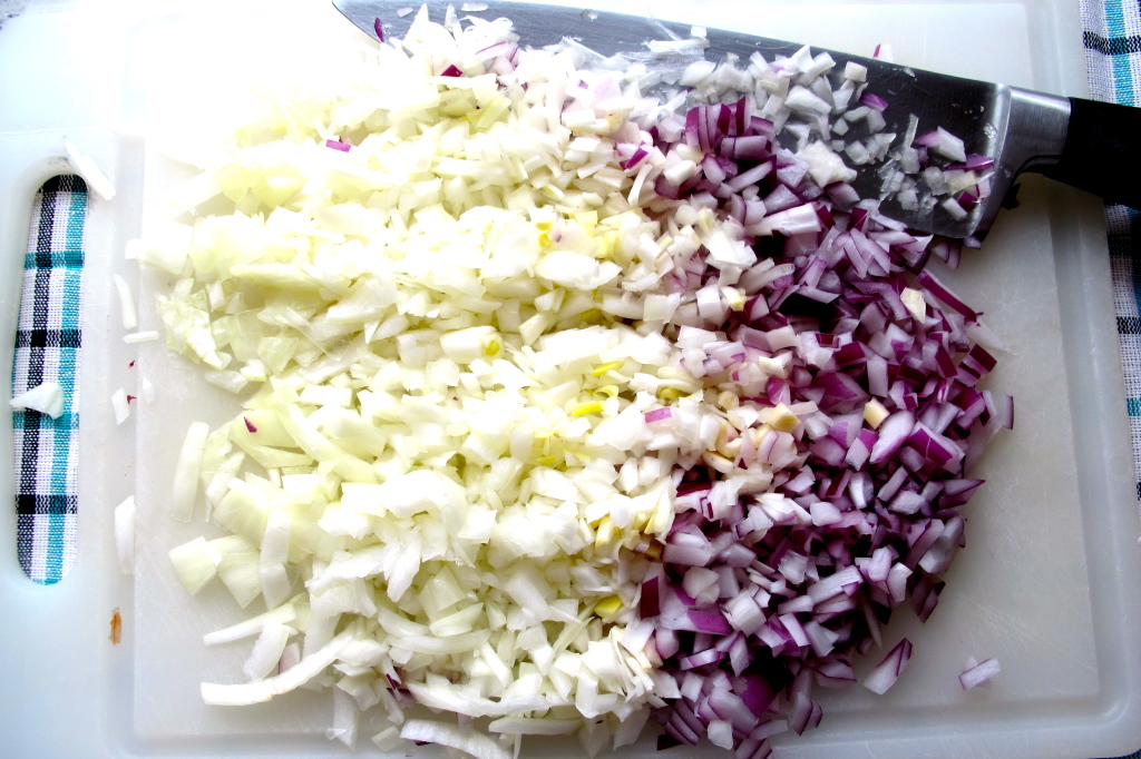 Yellow and red onion