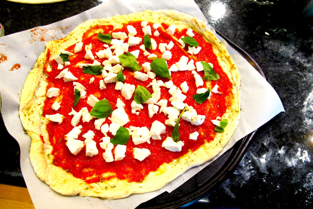 Katie and Robert made one of the simplest, yet most beautiful, pizzas of the evening. 